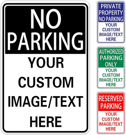 No Parking Signs Custom Parking Sign for Parking Lots Business and Schools Outdoor Use Aluminum Metal Decor 12x17 Inches