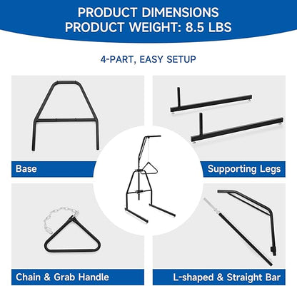 Trapeze Bar for Bed Mobility, Patient Aid Hospital Beds Triangle Pull Up Floor Stand Bar Heavy Duty Beds Trapeze for Bed Pull Up Assist for Elderly and Bedridden Patients