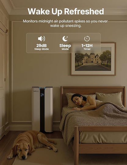 CleanForce Extra large Air Purifier for home large room, covers 3000 ft², H13 True HEPA Filter, Filters 99.97% Dust, Smoke, Odor, Pollen, VOCs, for home, office, classroom | MEGA1000 New Edition