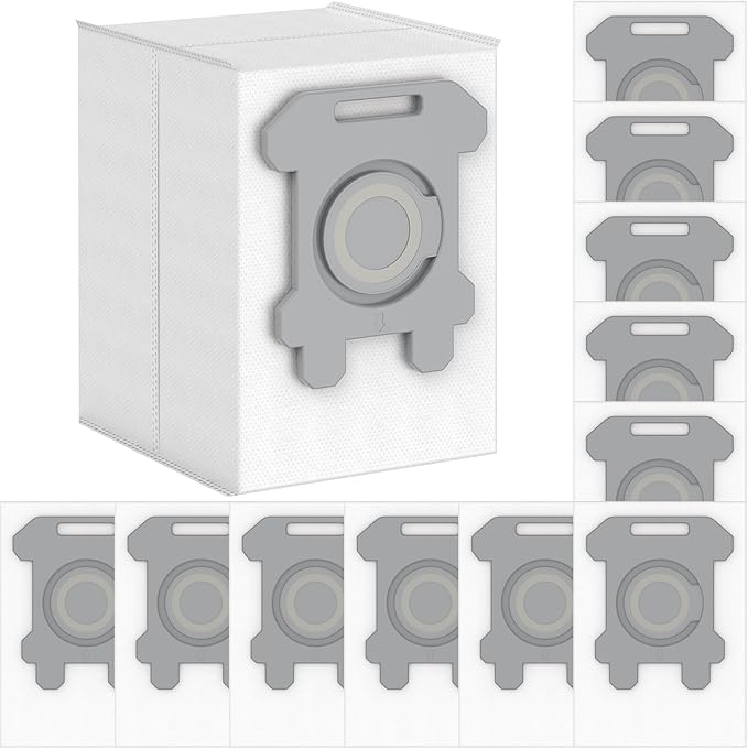 12 Pack Dirt Disposal Bags Compatible with Robotic Vacuum Cleaner i3, i3+, i7, i7+, i8, i8+, i4, i4+, i1, i1+, i6, i6+, j7, j7+, s9, s9 Plus, i & s j Series Vacuum Bags Bin Bags Replacement Parts