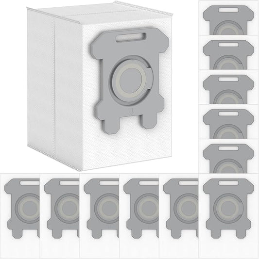 12 Pack Dirt Disposal Bags Compatible with Robotic Vacuum Cleaner i3, i3+, i7, i7+, i8, i8+, i4, i4+, i1, i1+, i6, i6+, j7, j7+, s9, s9 Plus, i & s j Series Vacuum Bags Bin Bags Replacement Parts