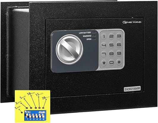 Genie Hand – Time Delay Safe, Anti Robbery Safe Box, Timed Controlled Opening – B-Class Lock – Anti Bounce Technology (Wall - Small)