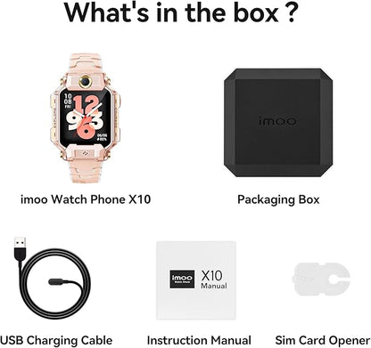imoo X10 Kids Smartwatch, Smartwatch with Long-Lasting HD Video & Phone Call, Kids GPS Watch with Real-time Locating，14 Days History, Multisport Mode，IPX8 Water-Resistant，Only Works on Verizon（Grey）