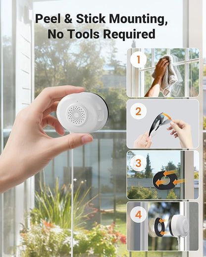 Anlapus A60 3MP 2K Window Security Camera, Plug-in WiFi Indoor Camera for Home Security, 5G/2.4G WiFi, Color Night Vision, Motion Detection, 24/7 Recording, Easy Install, US-Only Cloud Storage