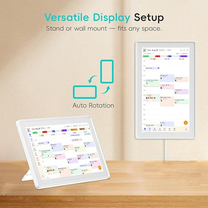 Westsee 15.6" Digital Calendar Frame – Interactive Touchscreen Eletronic Calendars, Smart Family Planner for Schedule, Photo Display, Meals, Chore Chart & Tasks, Wall & Desk Mountable (White)