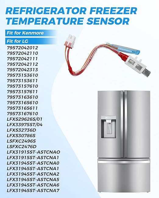 ACM73919214 Refrigerator Freezer Temperature Sensor Fit for LG Fit for Kenmore Refrige Defrost Controller Assembly Replace 6615JB2005S ACM73919202 AP6004251 PS11732655 EAP11732655 4322974