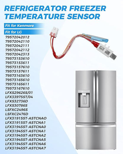 ACM73919214 Refrigerator Freezer Temperature Sensor Fit for LG Fit for Kenmore Refrige Defrost Controller Assembly Replace 6615JB2005S ACM73919202 AP6004251 PS11732655 EAP11732655 4322974