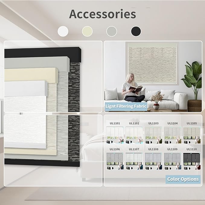 Motorized Blinds with Remote Custom Size Blackout Smart Roller Shades Compatible with Alexa Google, Electric Blinds for Windows