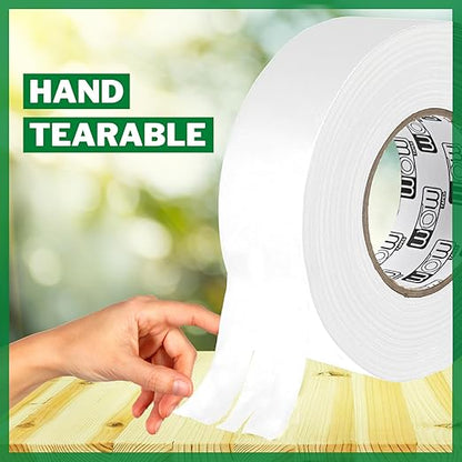 Wow Gaffers Tape 2 Inch White - 50 Yards (Pack of 6), Residue Free, Non-Reflective & Heavy-Duty - Professional Grade White Gaff Tape - Ideal for Photography Backdrop, Cables, Cords & Floor Taping