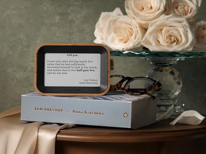 Author Clock – Literary Clock That Tells Time Using Book Quotes | Unique Gift for Book Lovers | New Quote Every Minute | Small | Vol 1