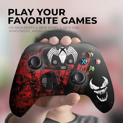 DreamController Carnagge Custom X-box Controller Wireless compatible with X-box One/Series X/S Proudly Customized in USA with Permanent HYDRO-DIP Printing (NOT JUST A SKIN)