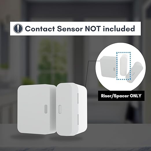Magnet Riser Compatible with SimpliSafe | Alarm Contact Spacer with 3M Adhesive | Alarm Riser - Sensor/Magnet Not Included (1 Pack - 3/4 inch)