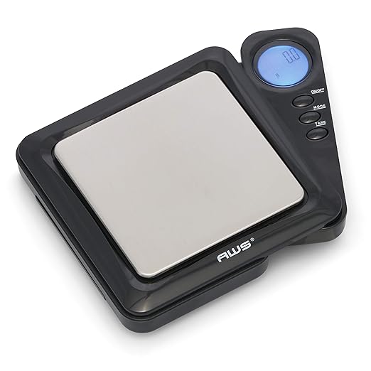 American Weigh Scales Blade Series Digital Pocket Gram Scale 1000g x 0.1g | Precision Mini Scale 0.1g Accuracy, Pocket Scale for Kitchen, Gold, Gems & Coin Scale, Smart Digital & Compact Scale