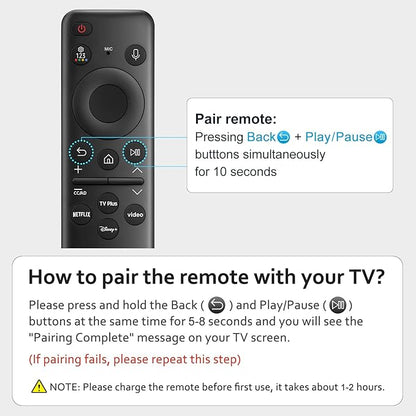 Rechargeable Voice Remote for Samsung-TV-Remote-Control-Replacement Compatible with Samsung Smart Frame Curved QLED TVs