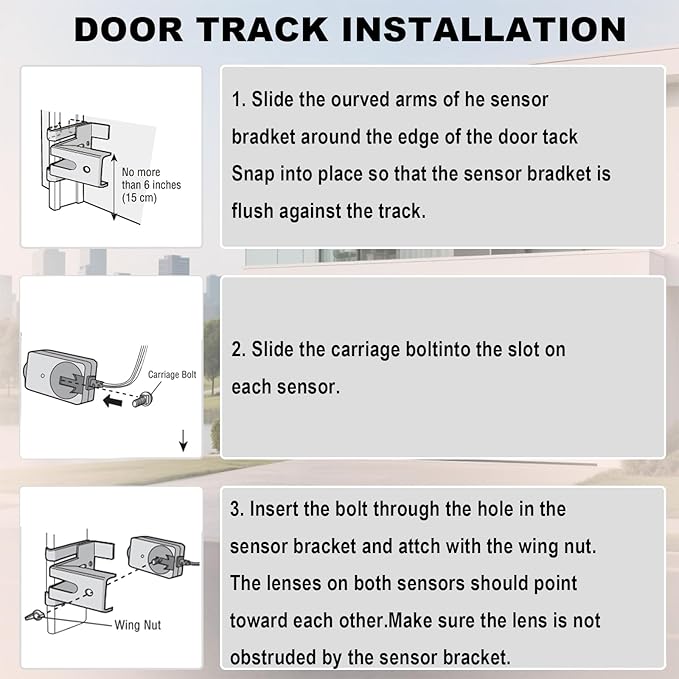 41A5034 Garage Safety Sensor Kit,Compatible with Liftmaster Chamberlain Craftsman Garage Door Sensor for 41A5034 G801CB-P, Garage Door Sensors Replacement (1997-current)
