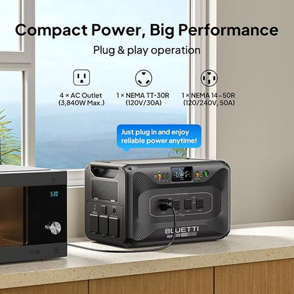 BLUETTI Apex 300 Portable Power Station & B500K Expansion Battery, 7884.8Wh LFP Battery Backup with 6 3840W AC Outlets (7680W Surge), 120V/240V Dual Voltage Output, for Home, RV and Emergencies
