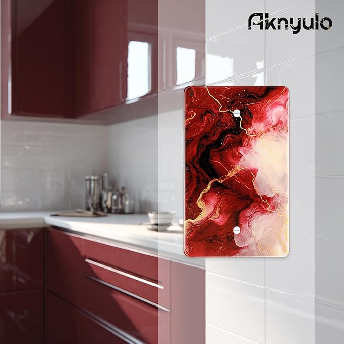 Rich Burgundy Marble Acrylic Wall Plates Blank Wall Plate Light Switch Cover Plate Blank Wall Plate Decorative Acrylic Light Switch Cover
