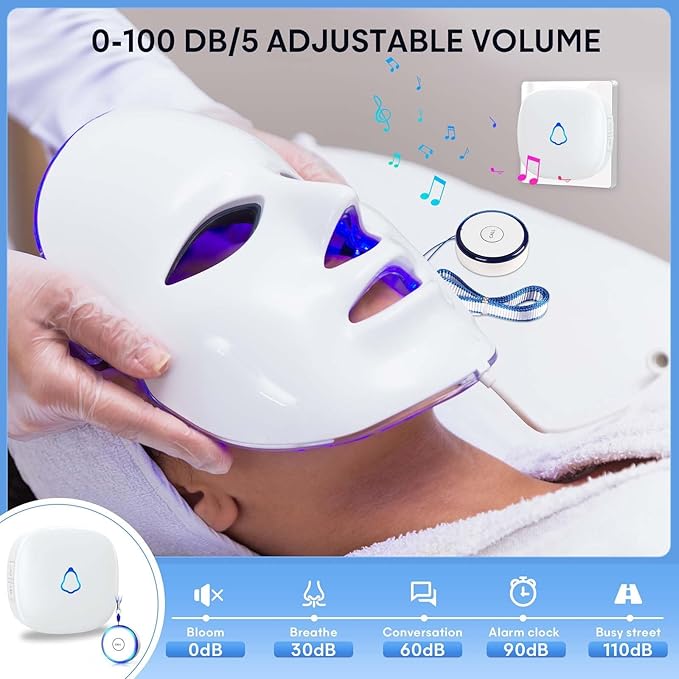 Caregiver Call Alarm Button for Home，Life Alert Beeper for Elderly Monitoring Emergency Bell, 500FT Wireless Panic Call Alarm, Nurse Care for Seniors Patients, Waterproof