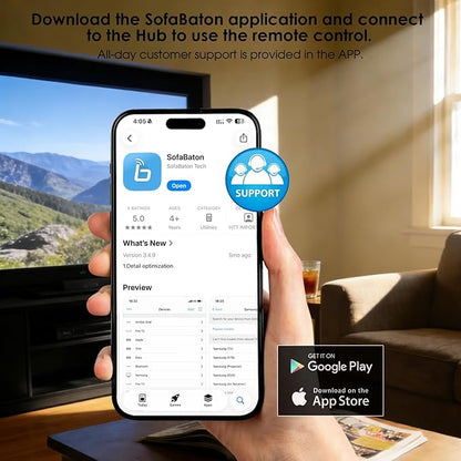 SofaBaton X2 Universal Remote Control with Hub & Charging Dock, Touchscreen, All-in-One Smart Remote with Customize Activities | Bluetooth | Infrared | WiFi 2.4GHz | Compatible Alexa & Google Home