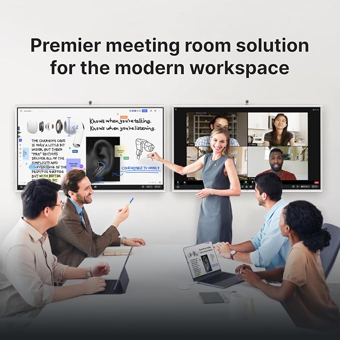 NearHub S Pro 4K UHD Smart Board,75” Windows 11 Interactive Whiteboard for Business &Education,Touchscreen Display with Built-In Camera &Microphones,All-in-One Collaboration Device for Hybrid Meetings