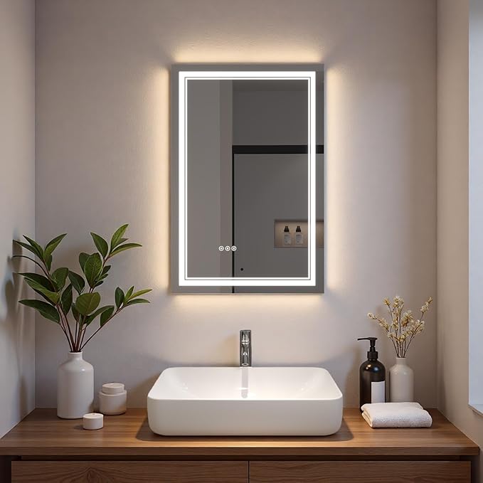 LED Bathroom Mirror with Lights, Wall Mirrors