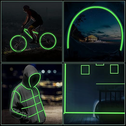 Glow Tape Glow in The Dark Waterproof Outdoor 0.6 Inch x 33 Feet Fluorescent Tape Luminous Tape Halloween Decorations and Stage
