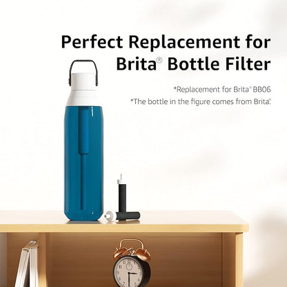 AQUA CREST Water Bottle Filter, Replacement for Brita® BB06, Brita® Hard Sided and Stainless Steel Bottle Filter, 5 Count
