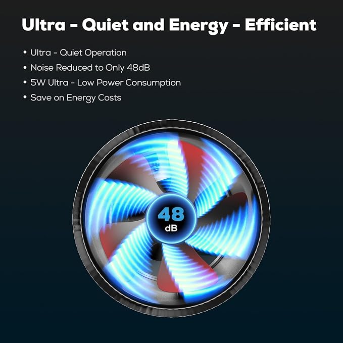 4 Inch Inline Duct Fan with Speed Controller –130 CFM, Ultra-Quiet 48dB, 5W Energy Efficient – for Grow Tents, Hydroponics, Attic, Greenhouse, Ventilation, Exhaust (4in Inline Fan)