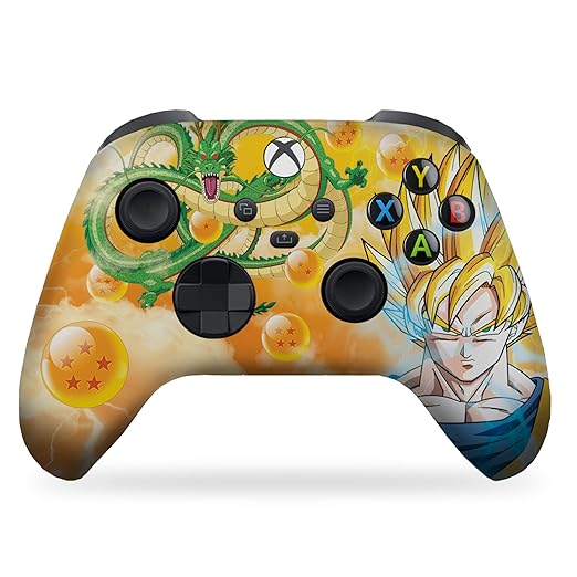 DreamController D. B. Z. Gokku Custom X-box Controller Wireless compatible with X-box One/Series X/S Proudly Customized in USA with Permanent HYDRO-DIP Printing(NOT JUST A SKIN) (MODDED)