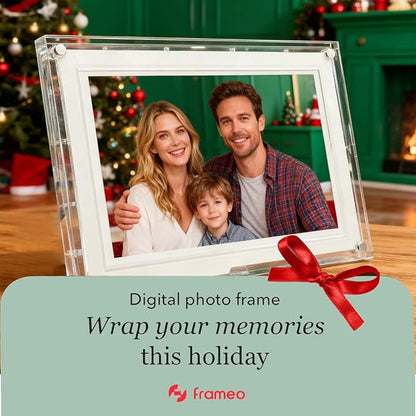 Frameo Digital Picture Frame,10.1 Inch WiFi Slim Acrylic Digital Photo Frames,1280x800 HD IPS Touch Screen Photo Frame Electronic,32GB Memory,Share Photos/Videos Instantly via Frameo App from Anywhere