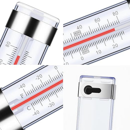 20 Pack Refrigerator Fridge Thermometer, Thermometer for Freezer Cooler, Dual-Scale -40~80°F/-40~27°C Temperature Range, Hanging Thermometers for Refrigerator Fridge, Freezer Temperature Monitor