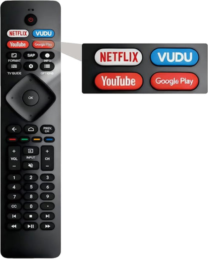 Universal TV Remote Replacement for Philips SmartTV Remote Replacement for Phillips TV Remote Control Replacement for Phillips 4K UHD Android Smart TVs Remote (NH800UP)