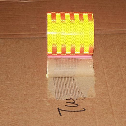 Non Fading Reflective Tape Orange Outdoor Waterproof 4 inch, High Visibility Industrial Marking Tape, Safety Adhesive Stickers (11 feet)