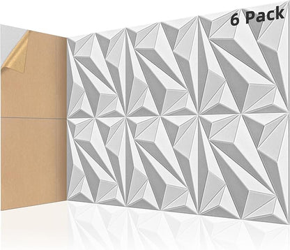 Art3dwallpanels 24" X 24" Acoustic Panels 6 Pack Soundproof Wall Panels Sound Dampening, 3D Wall Decor Absorbing Panels, White and Gray