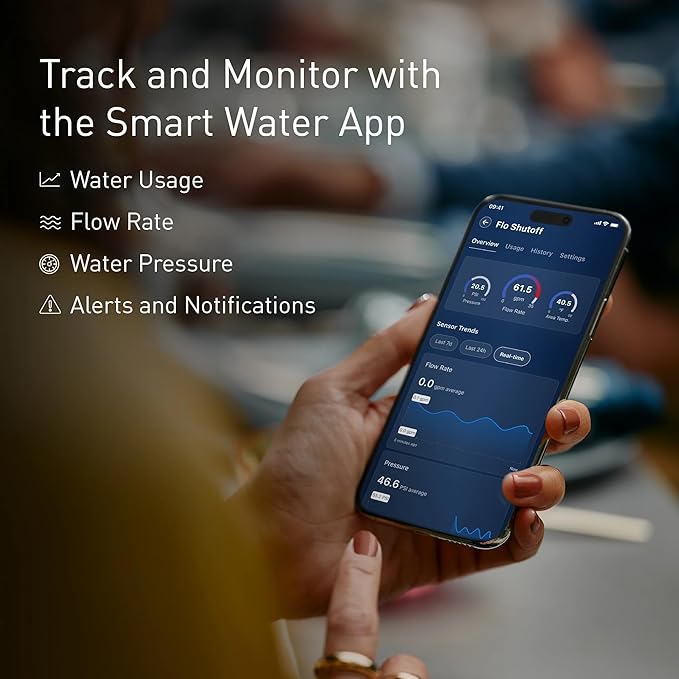Flo by Moen 3/4-Inch Smart Water Shutoff with Smart Water Detector, 1-Pack