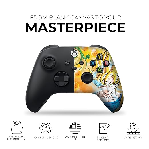 DreamController D. B. Z. Gokku Custom X-box Controller Wireless compatible with X-box One/Series X/S Proudly Customized in USA with Permanent HYDRO-DIP Printing(NOT JUST A SKIN) (MODDED)