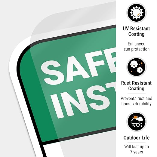 Safety Instructions Body Harness Required For Entry Sign, 12x18 Inches, 55 mil thick HDPS (high density polystyrene), Made in USA by Sigo Signs