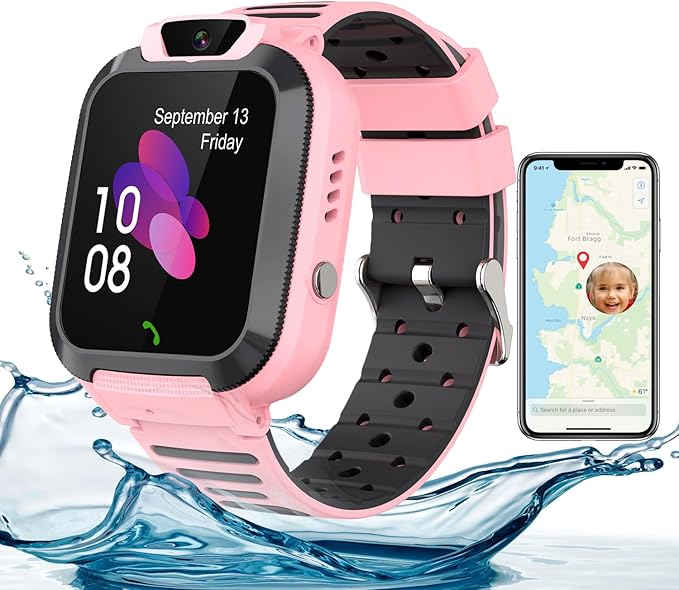 2G Kids Smart Watch, SOS Emergency Call, Video Calling, Waterproof Activity Tracker for 3-12 Years Girls/Boys - Birthday Gift Idea
