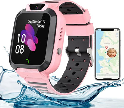 2G Kids Smart Watch, SOS Emergency Call, Video Calling, Waterproof Activity Tracker for 3-12 Years Girls/Boys - Birthday Gift Idea