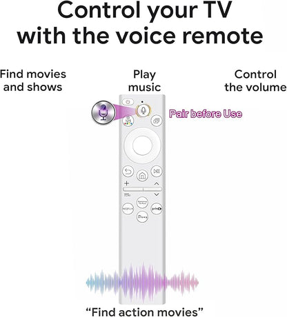Replacement for Samsung Frame TV Remote, for All 2018-2025 Samsung Remote Control for Smart TV with Voice Control, Mic & Bluetooth, QLED, UHD & More, Not OEM/Orignial