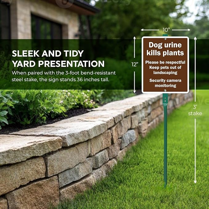SmartSign 12" x 10" Custom Yard Sign with 3 foot Stake, 40 mil Laminated Rustproof Aluminum, Personalized Metal Lawn Sign Post for Outdoor, Driveway, No Soliciting, Choose Color, Set of 1, USA-Made