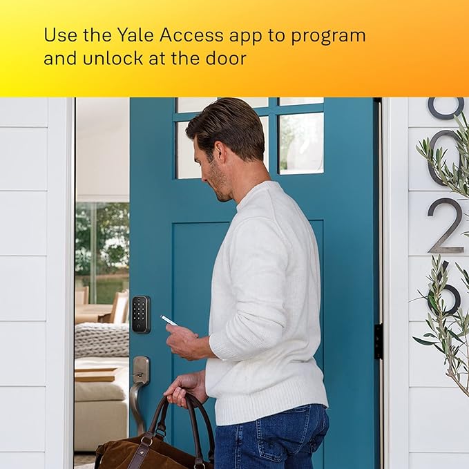 Yale Assure Lock 2 – Satin Nickel Smart Lock for Front Door Deadbolt with Keypad, Z-Wave Connectivity, and Backup Key, YRD430-WF1-0BP