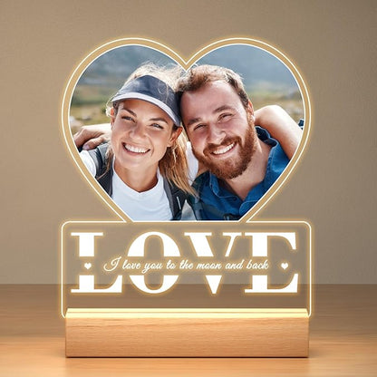 Custom Picture Frames, Personalized Photo Frame, Customized Picture Frame, Personalized Anniversary Valentines Day Gifts for Women Men Him Her Girlfriend Boyfriend Couple Wife