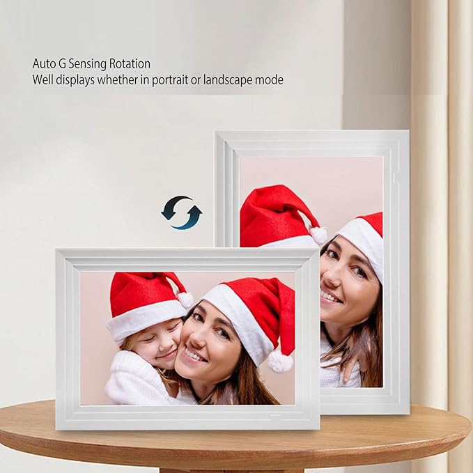 Sorandy 10.1 Inch Digital Picture Frame, WiFi Smart Photo Frame with 1280x800 IPS HD Auto Rotate 32GB, Share Photos Remotely via App for Home Office Gift