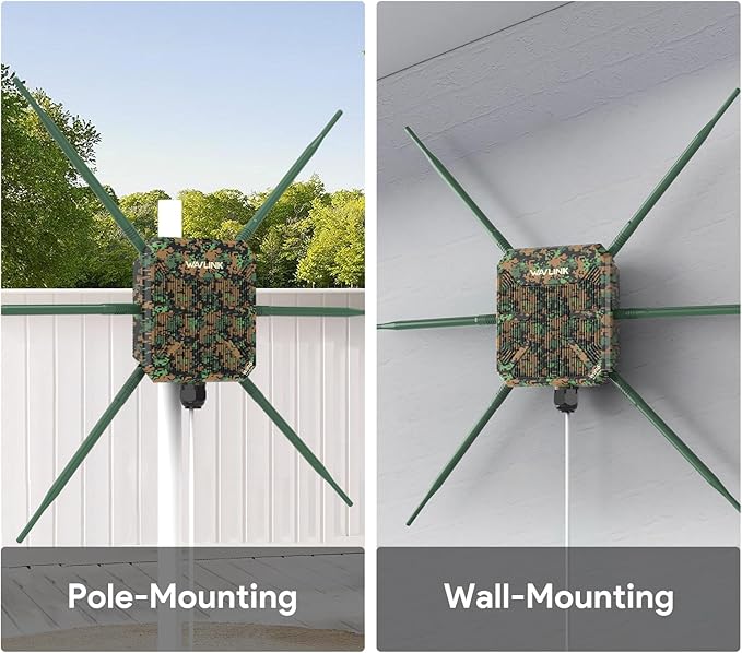 WAVLINK AX3000 Outdoor Mesh WiFi Access Point, 2026 New Model Long Range Outdoor Wireless WiFi Extender Signal Booster - Greenwood