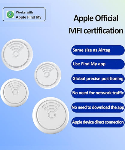 Air Tags-4 Pack: High Capacity Battery | IP65 Waterproof, Smart Tags Works with Apple Find My (iOS only) Bluetooth Tracker Tag Locator for Keys,Luggage,Backpack etc