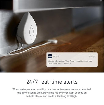 Flo by Moen 3/4-Inch Smart Water Shutoff with Smart Water Detector, 1-Pack