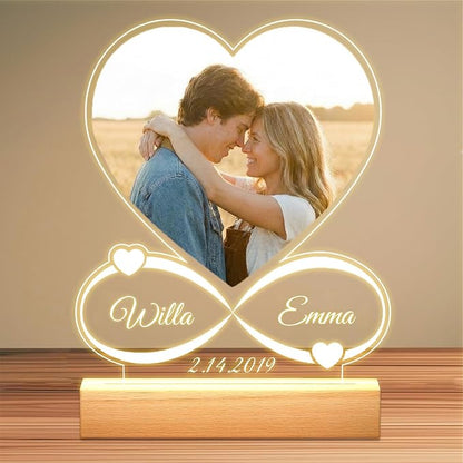 Custom Picture Frames - Customizable Decorative Sign with Photo & Song Option - Ideal Gift for Couples, Mothers Day, Boyfriend & Girlfriend (Grandpa)