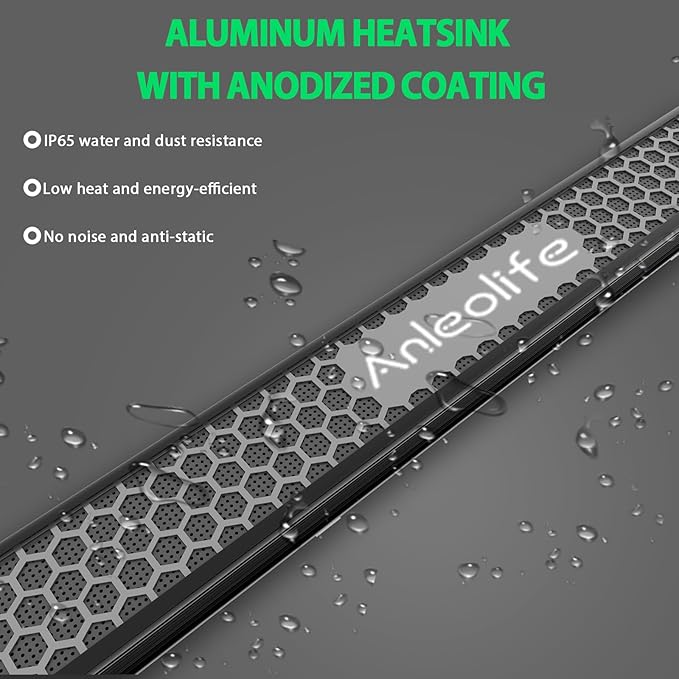 A ANLEOLIFE Stretchable LED Grow Lights with Samsung LM301H EVO Diodes 300W Full Spectrum Dimmable 3x4ft Coverage Bar Style Growing Lamp for Indoor/Tent Plants
