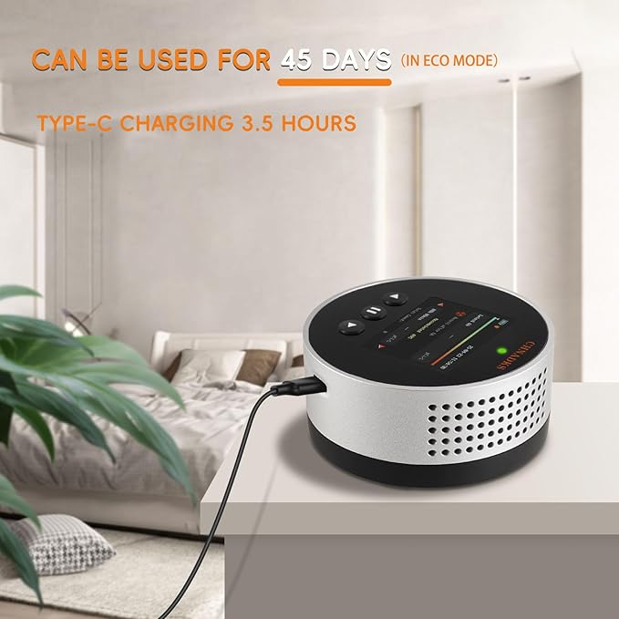 RM-65 Radon Detector for Home Basement, Continuous Radon Monitor with Audible & Visual Alarm, LCD Color Display, Long Term Portable Gas Detector for Home, pCi/L or Bq/m³
